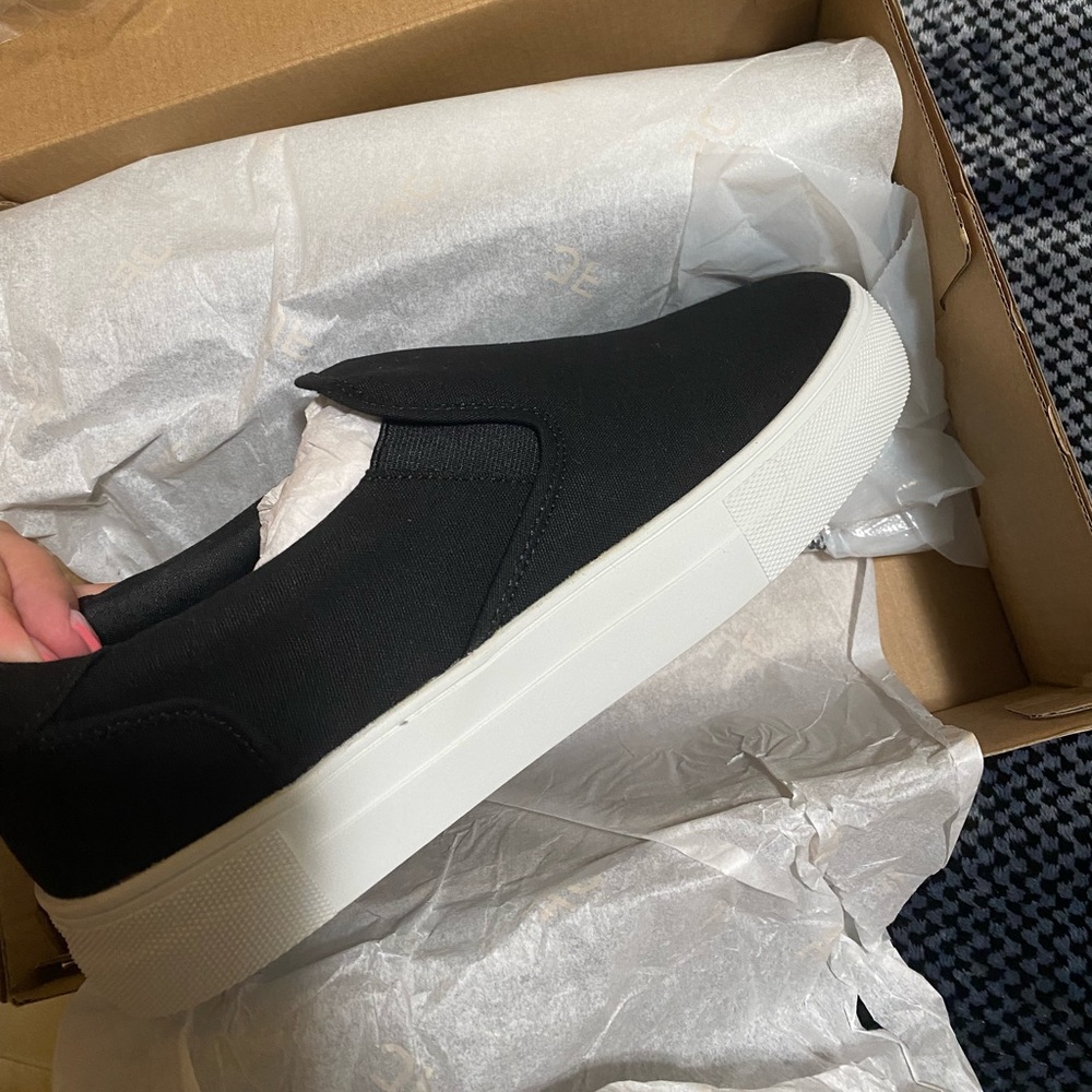 Black Slip On Platform shoes